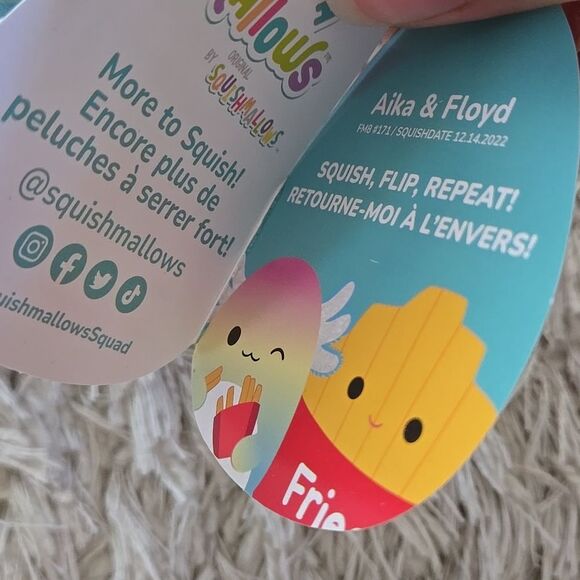 Cute Flip Plush FlipAMallows 8" Aika Floyd Fries Squishmallows - Picture 8 of 16